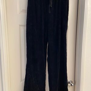 Zara Woman Black Velvet Wide Leg Pants 🖤